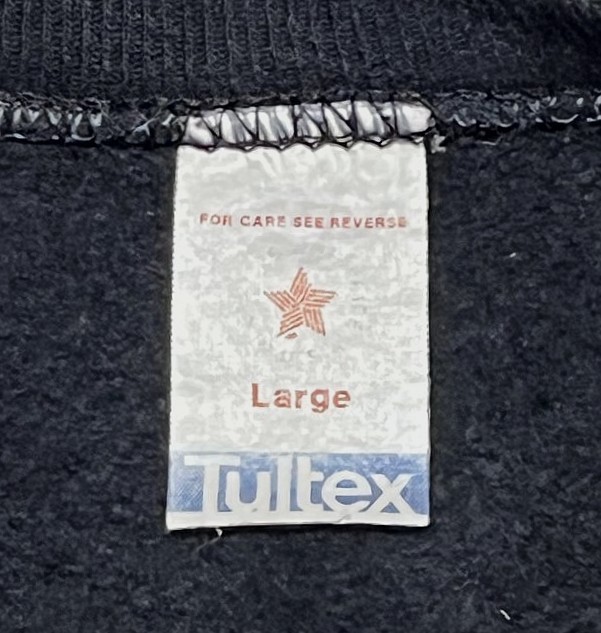 画像2: 80'S TULTEX ラグランスリーブ スウェットシャツ ブラック USA製 (VINTAGE)