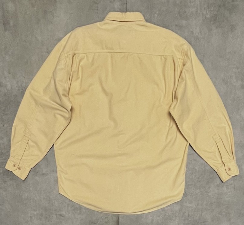 画像3: 80'S BANANA REPUBLIC 旧タグ シャモアクロス ワークシャツ ライトイエロー (VINTAGE)