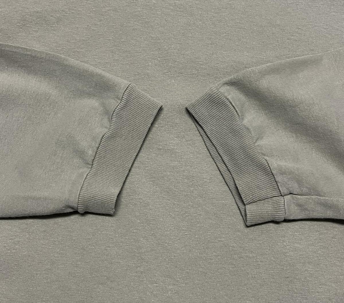 画像: 90'S PATAGONIA "BENEFICIAL T'S" ロゴ刺繍 長袖 Tシャツ ベージュ メキシコ製 (VINTAGE)