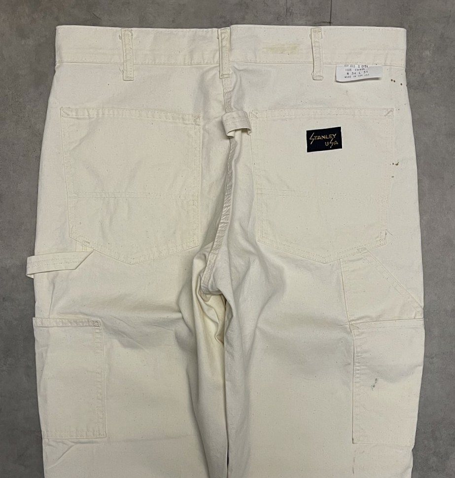 画像: 80'S STANLEY USA 旧タグ ダブルニー ペインターパンツ オフホワイト USA製 (DEADSTOCK)