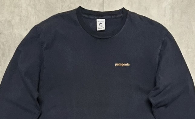 画像: 90'S PATAGONIA "BENEFICIAL T'S" バックプリント 長袖 Tシャツ ネイビー メキシコ製 (VINTAGE)