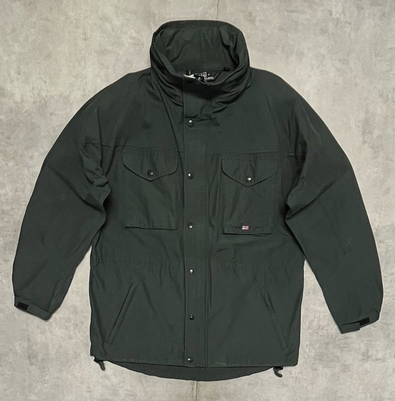 画像1: 90'S RALPH LAUREN POLO SPORT 三角タグ フィールドジャケット ダークグリーン (VINTAGE)