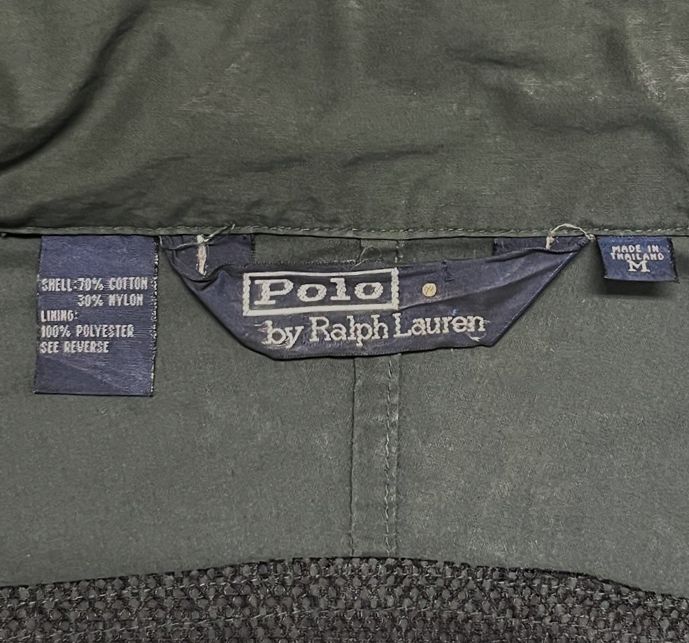 画像2: 90'S RALPH LAUREN POLO SPORT 三角タグ フィールドジャケット ダークグリーン (VINTAGE)