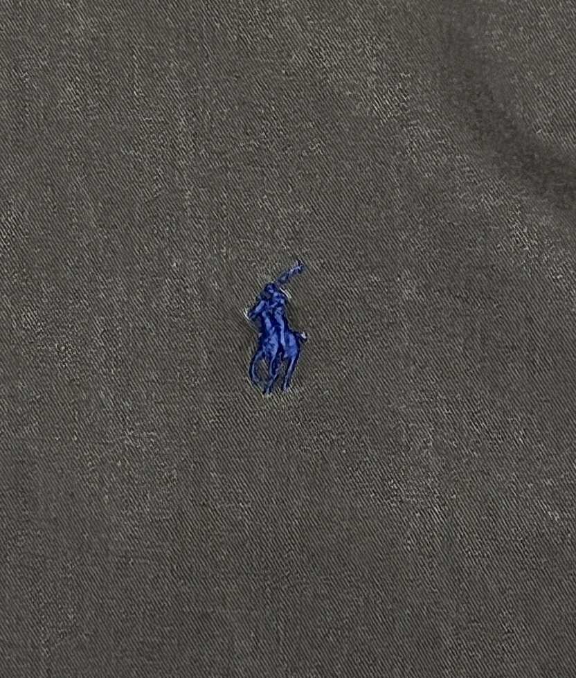 画像3: 90'S RALPH LAUREN ツイル BDシャツ チャコール USA製 (VINTAGE)