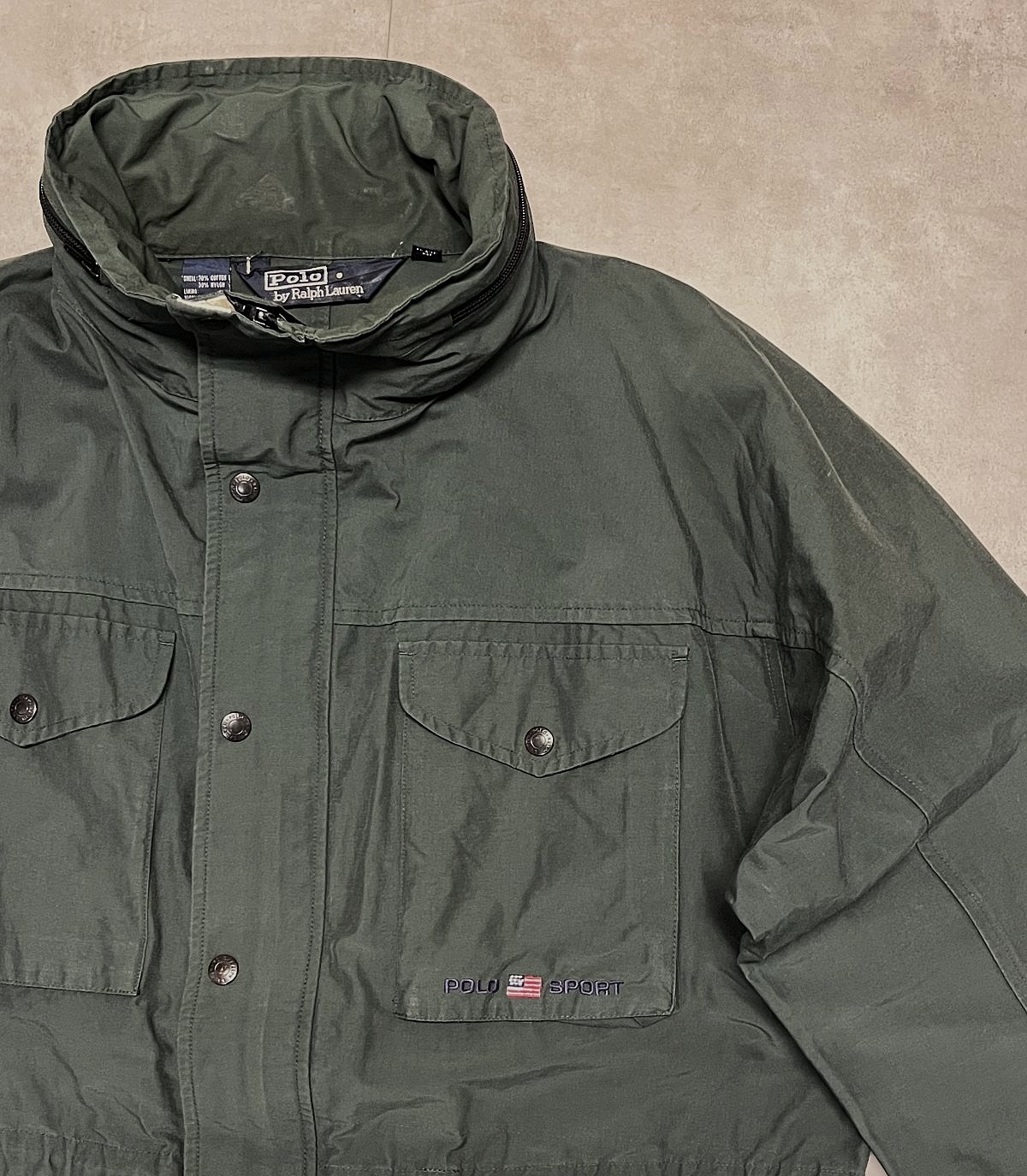 画像: 90'S RALPH LAUREN POLO SPORT 三角タグ フィールドジャケット ダークグリーン (VINTAGE)