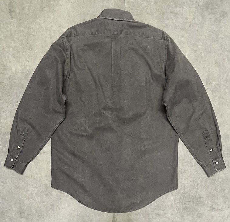 画像4: 90'S RALPH LAUREN ツイル BDシャツ チャコール USA製 (VINTAGE)