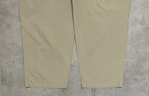 画像: 90'S RALPH LAUREN "クレストロゴ" ツープリーツ ポプリンパンツ ベージュ TALONジップ USA製 (VINTAGE)