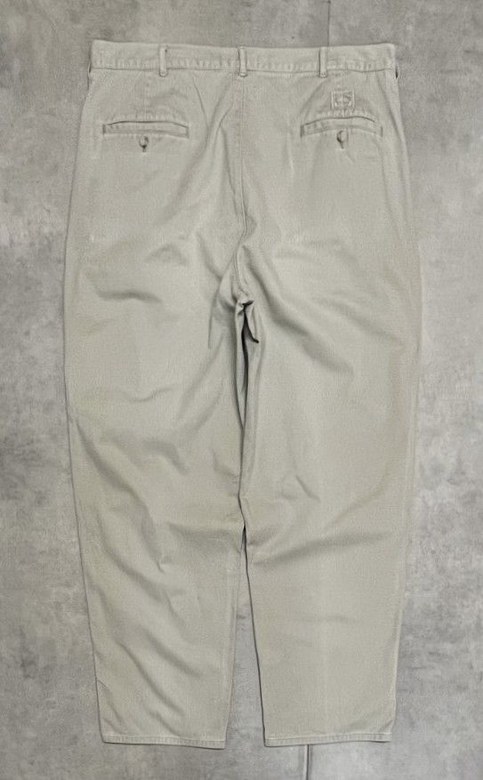 画像3: 90'S RALPH LAUREN "ボックスロゴ" ツープリーツ チノパンツ ベージュ (VINTAGE)