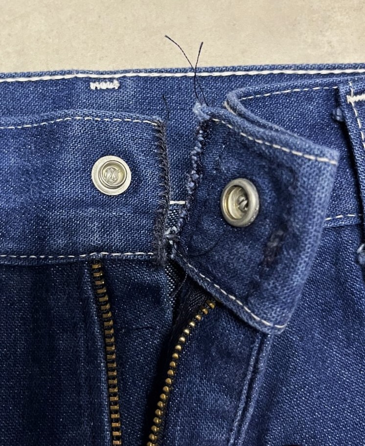 画像2: 80'S SEARS トップスナップボタン ペインターパンツ インディゴ USA製 (VINTAGE)