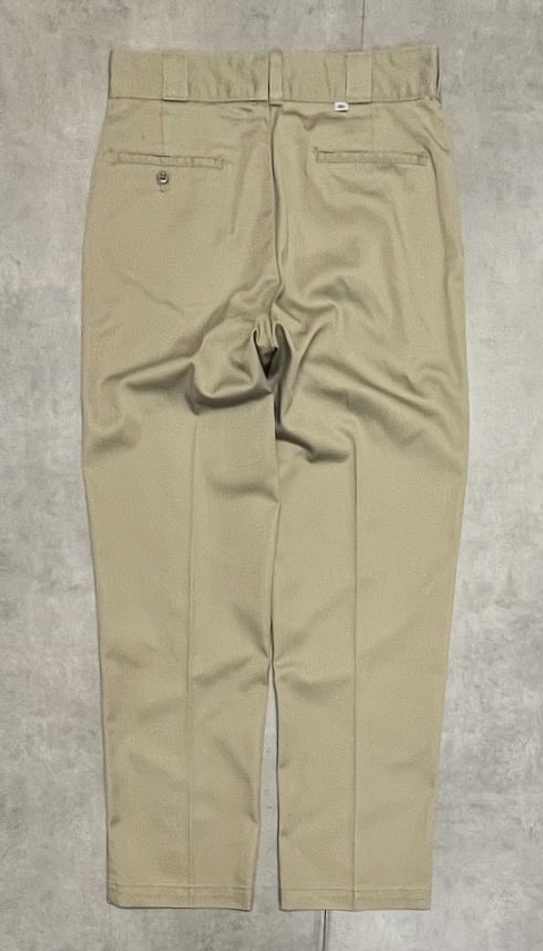 画像1: 80'S DICKIES 874 チビタグ ワークパンツ ベージュ W33L32 USA製 (VINTAGE)