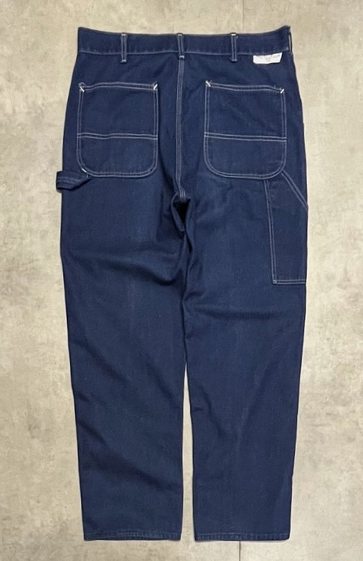 画像5: 80'S SEARS トップスナップボタン ペインターパンツ インディゴ USA製 (VINTAGE)