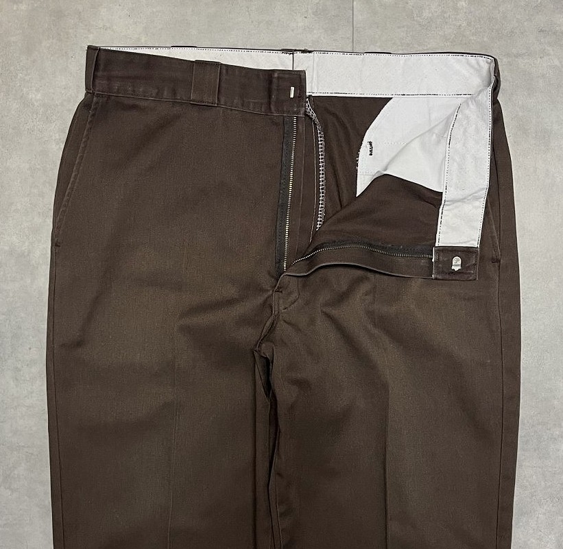 画像: 80'S DICKIES 874 チビタグ ワークパンツ ブラウン W38L29 USA製 (VINTAGE)