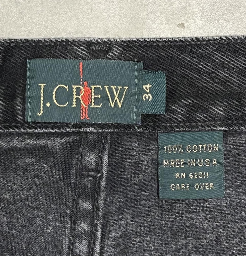 画像2: 90'S J.CREW 旧タグ ボタンフライ ブラックデニム USA製 (VINTAGE)