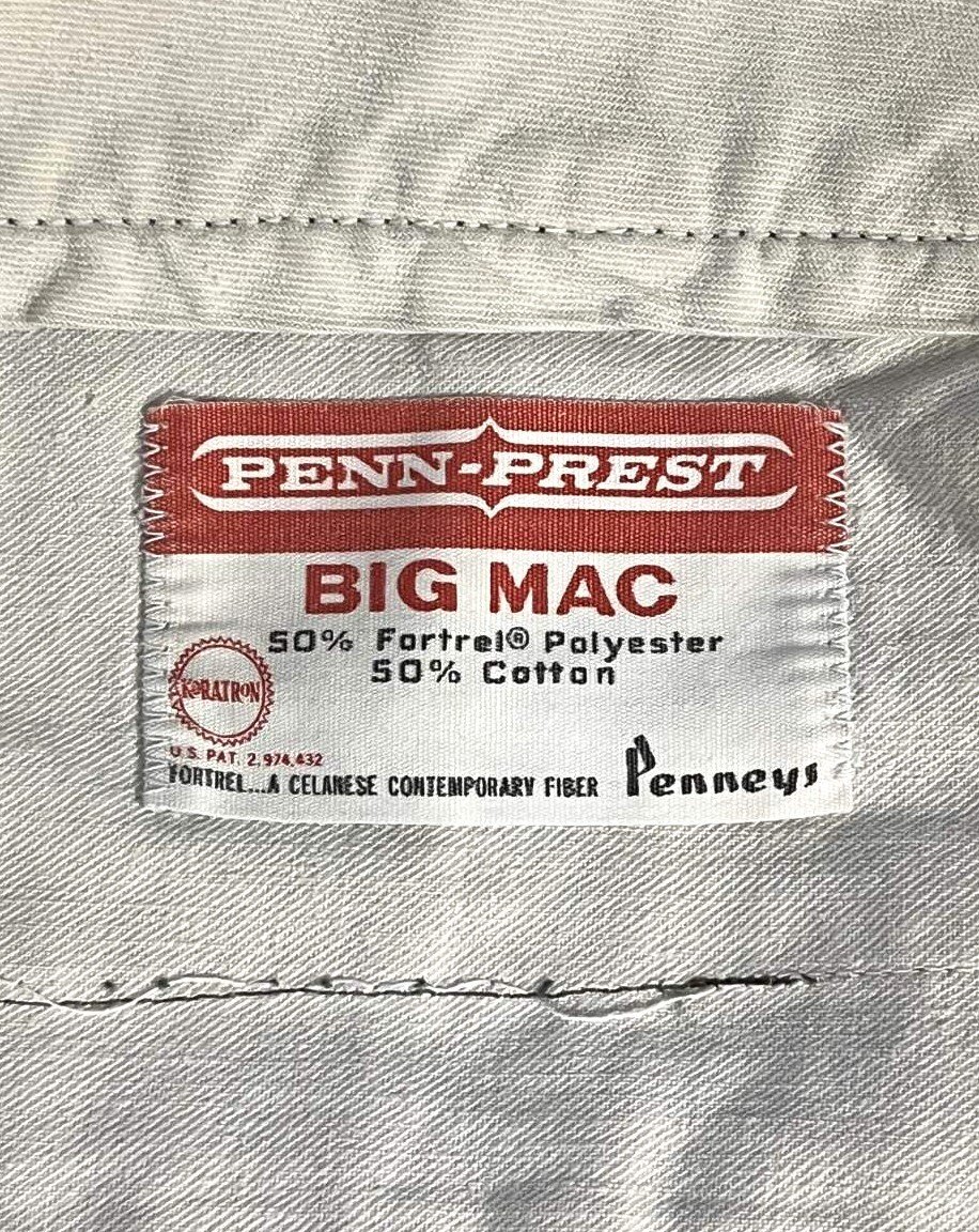 画像2: 60'S BIG MAC "PENN-PREST" ワークパンツ TALONジップ ダークカーキ (VINTAGE)