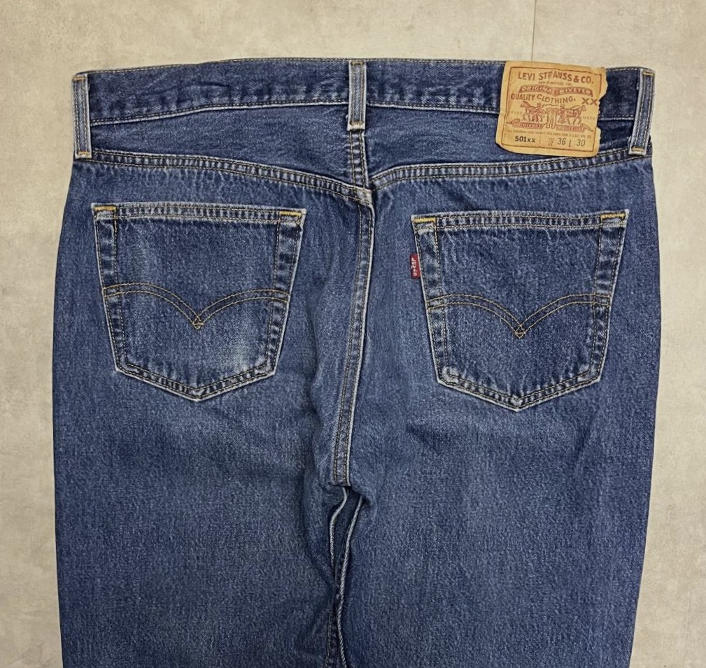 画像: 90'S LEVIS 501 デニム インディゴ W36L30 USA製 (VINTAGE)