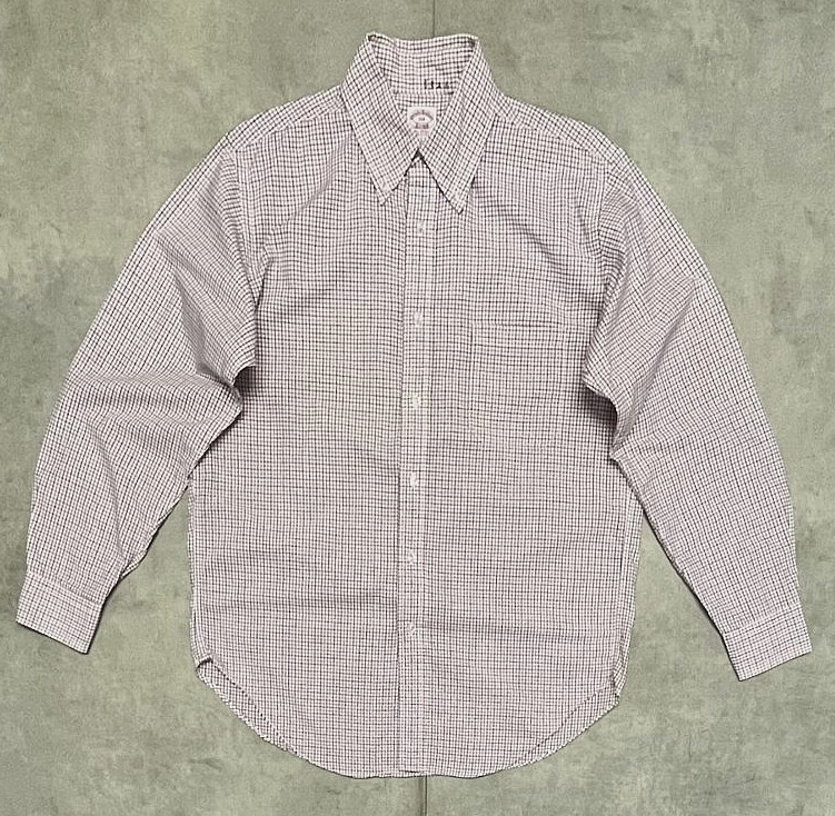 画像1: 80'S BROOKS BROTHERS ポプリン BDシャツ タッターソールチェック USA製 (VINTAGE)
