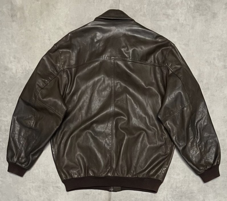 画像5: 90'S LL Bean "A-2" レザー フライトジャケット ダークブラウン TALONジップ USA製 (VINTAGE)
