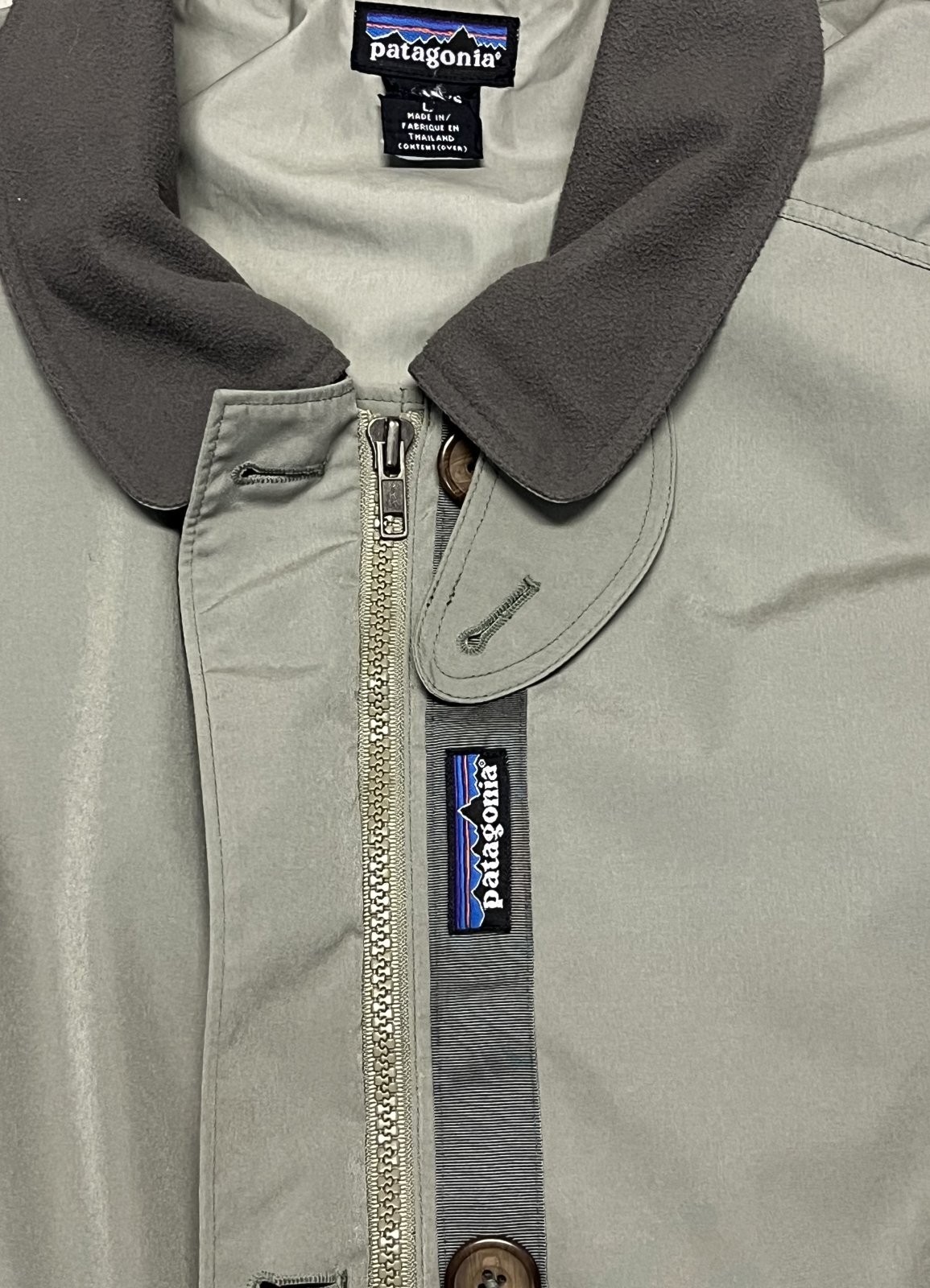 画像3: 90'S PATAGONIA "STREET SHELL JACKET" チンスト付き ナイロン カバーオール カーキ (VINTAGE)