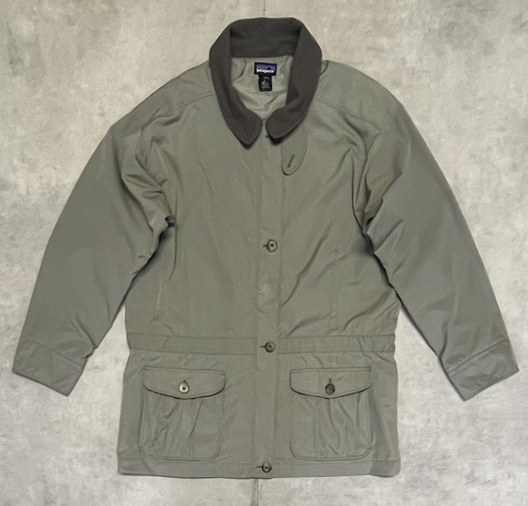 画像1: 90'S PATAGONIA "STREET SHELL JACKET" チンスト付き ナイロン カバーオール カーキ (VINTAGE)