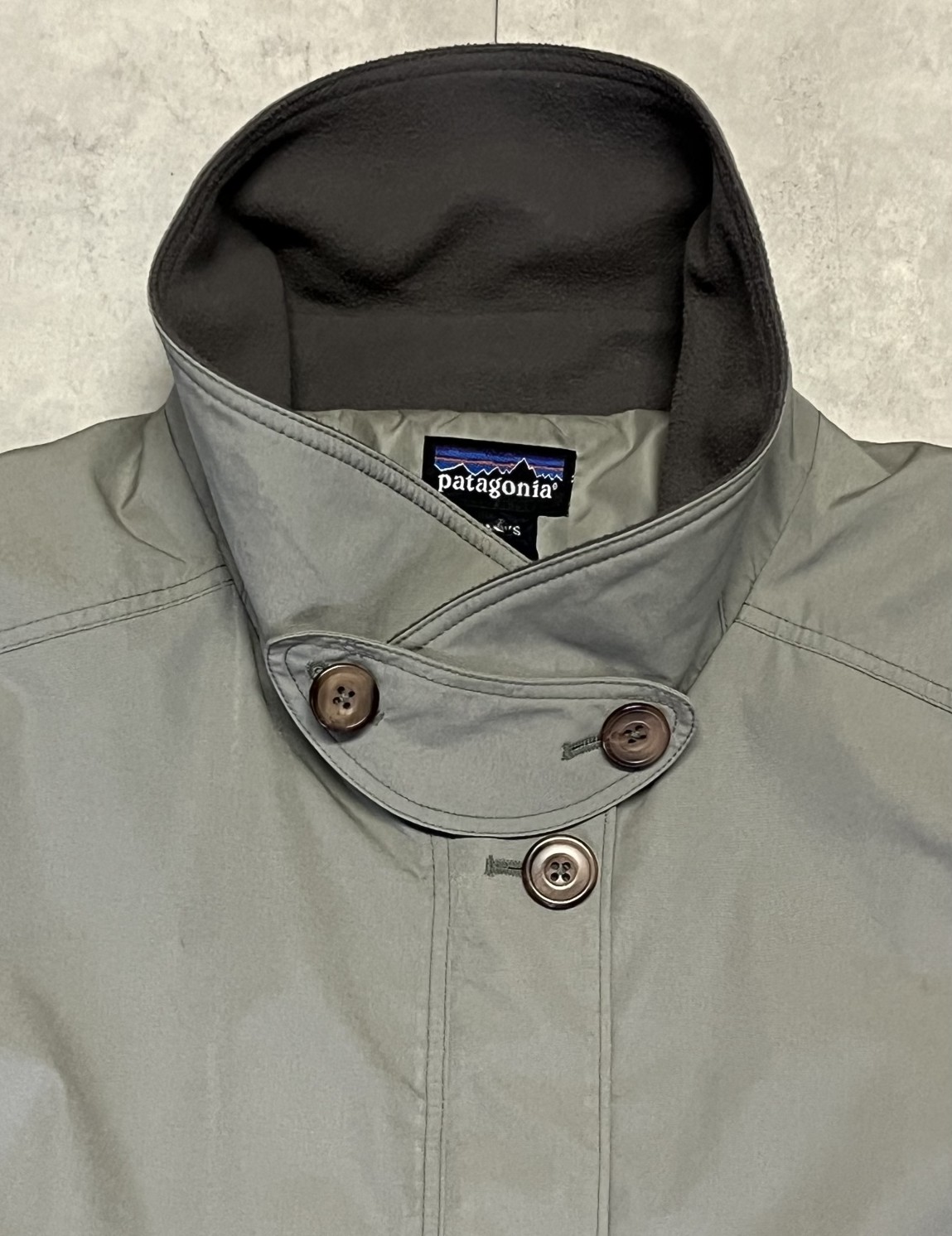 画像: 90'S PATAGONIA "STREET SHELL JACKET" チンスト付き ナイロン カバーオール カーキ (VINTAGE)
