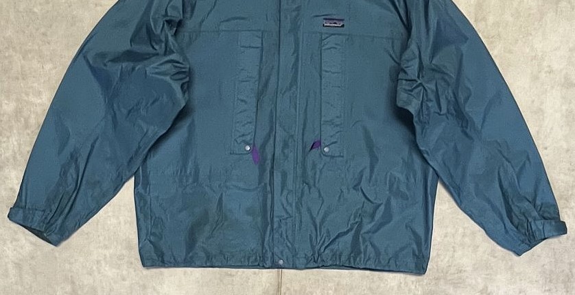 画像: 90'S PATAGONIA "RAINFORCE JACKET" 旧タグ リップストップナイロン シェルジャケット ティール /パープル (VINTAGE)