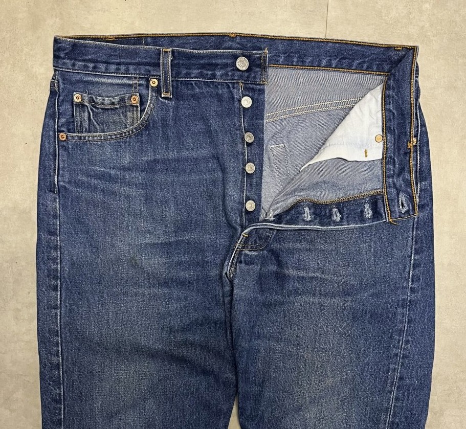 画像: 90'S LEVIS 501 デニム インディゴ W36L30 USA製 (VINTAGE)