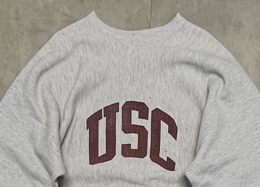 画像: 90'S CHAMPION "USC" 刺繍タグ リバースウィーブ グレー USA製 (VINTAGE)