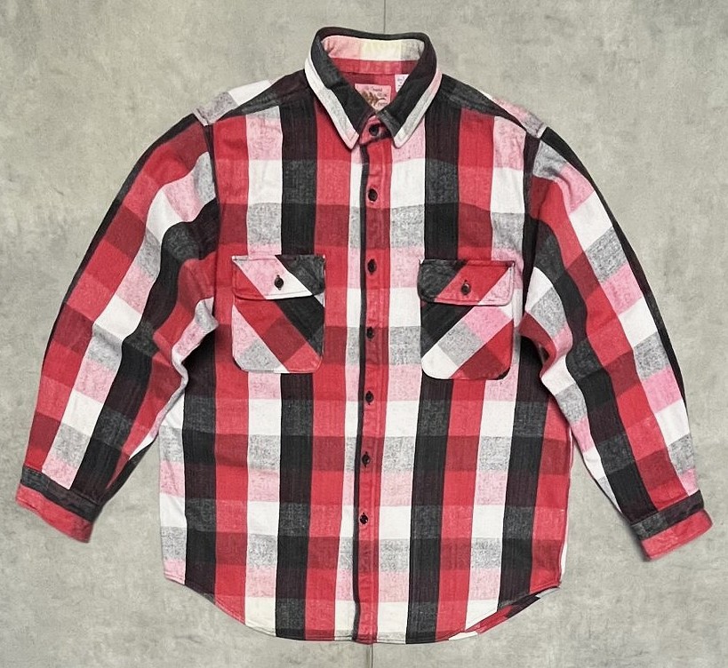 画像1: 90'S FIELD'N FOREST ヘビーフランネル ワークシャツ チェック柄 (VINTAGE)