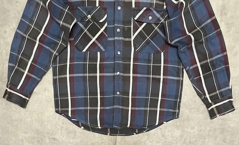 画像: 90'S FIVE BROTHER ヘビーフランネル ワークシャツ チェック柄 (VINTAGE)