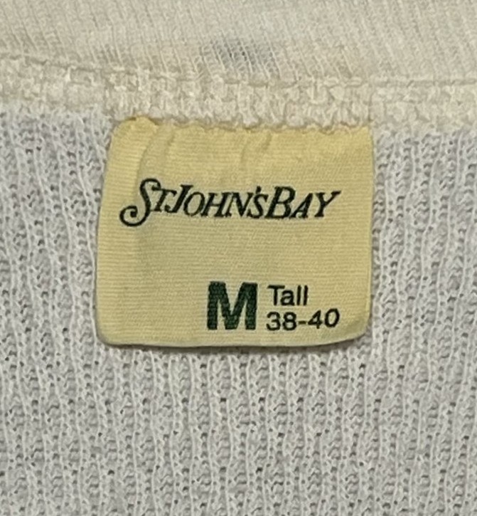 画像2: 80'S St JOHN'S BAY コットン100% サーマル 長袖 Tシャツ ホワイト USA製 (VINTAGE)