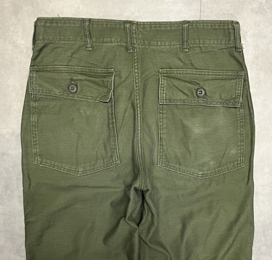 画像: 60'S アメリカ軍 US ARMY "OG107" コットンサテン ベイカーパンツ ミリタリーグリーン (VINTAGE)