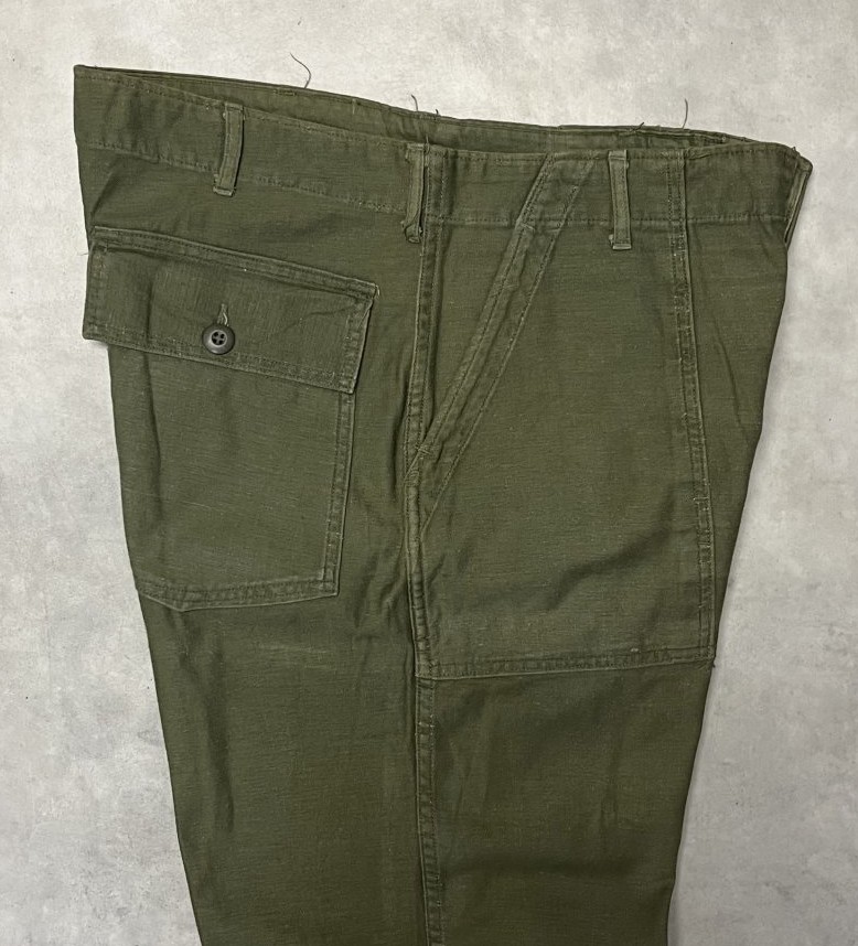 画像3: 70'S アメリカ軍 US ARMY "OG107" コットンサテン ベイカーパンツ ミリタリーグリーン (VINTAGE)