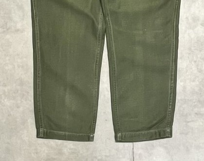 画像: 60'S アメリカ軍 US ARMY "OG107" 初期モデル コットンサテン 平ボタン ベイカーパンツ ミリタリーグリーン (VINTAGE)