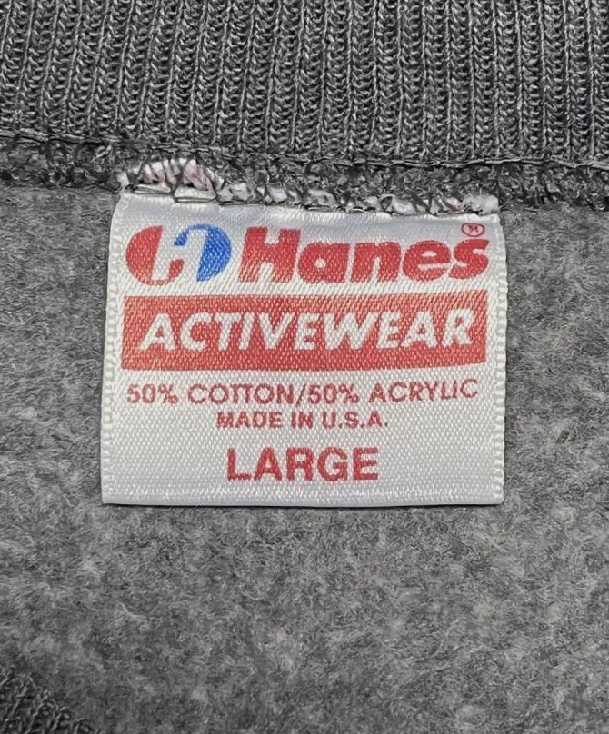 画像2: 80'S HANES "ACTIVEWEAR" ラグランスリーブ スウェットシャツ ダークグレー USA製 (VINTAGE)