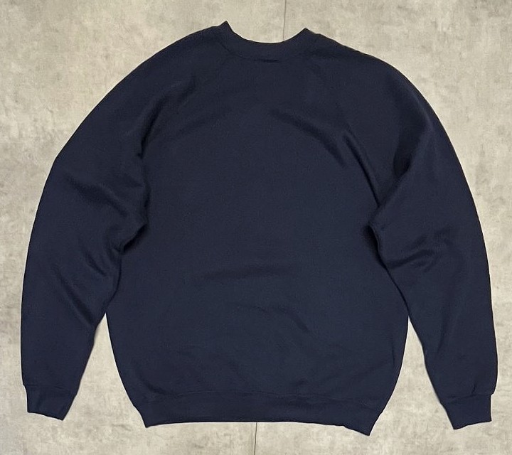 画像3: 90'S TULTEX ラグランスリーブ スウェットシャツ ネイビー USA製 (VINTAGE)