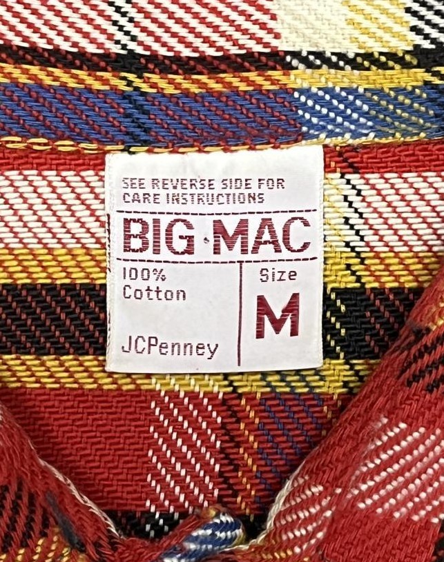画像2: 70'S BIG MAC コットン100% フランネルシャツ チェック柄 (DEADSTOCK)