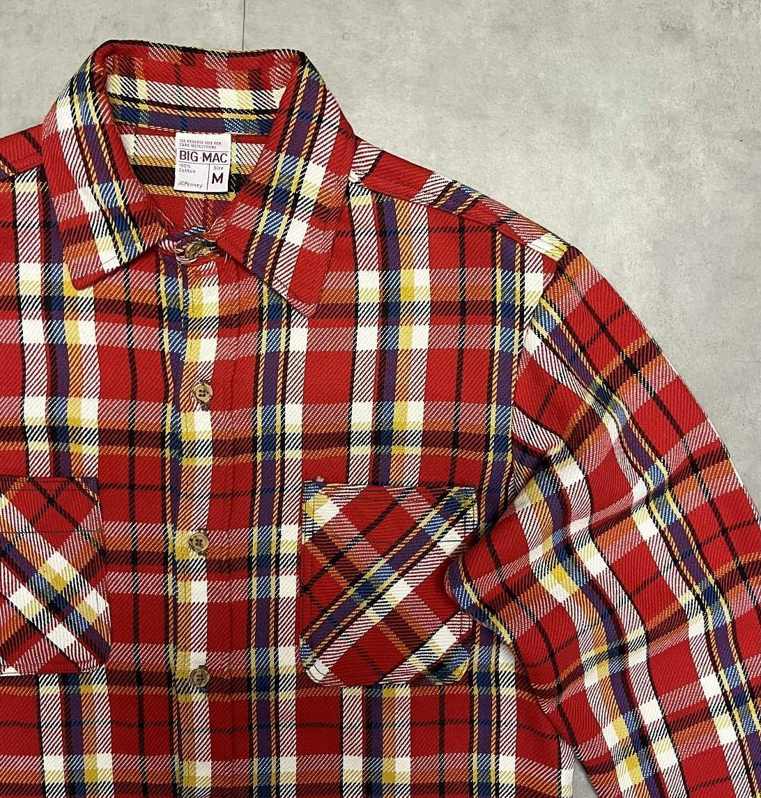 画像: 70'S BIG MAC コットン100% フランネルシャツ チェック柄 (DEADSTOCK)