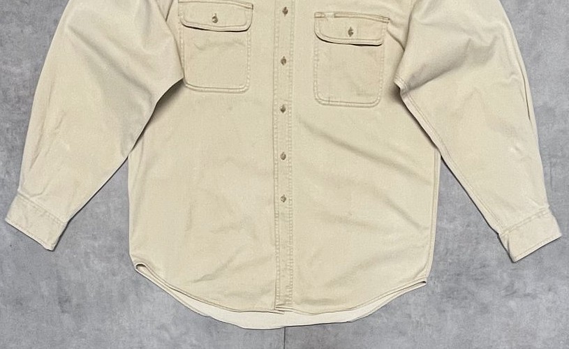 画像: 90'S GAP 旧タグ ツイル BDシャツ ベージュ (VINTAGE)