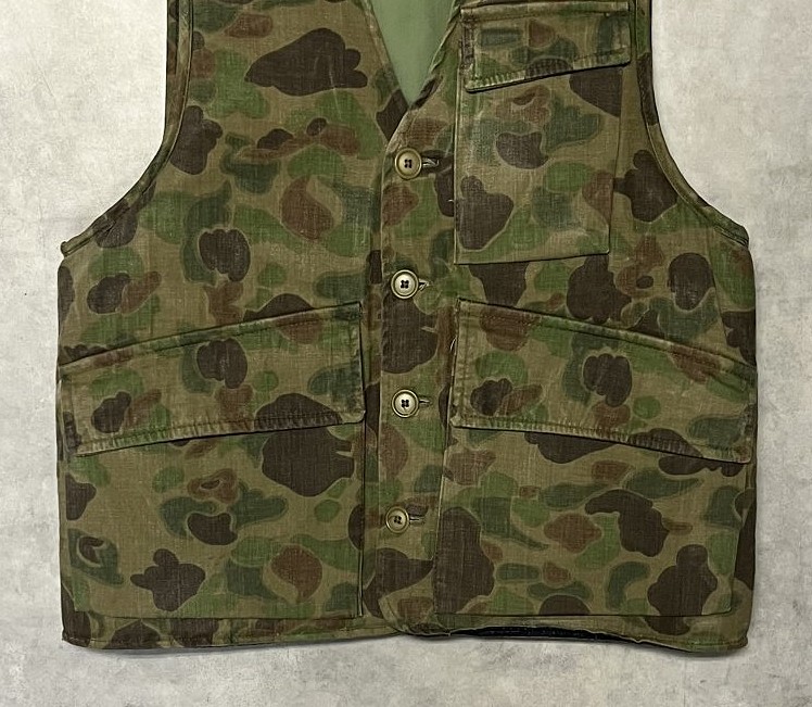 画像: 60'S LL Bean 筆記体タグ 中綿入り ハンティングベスト カモ (VINTAGE)