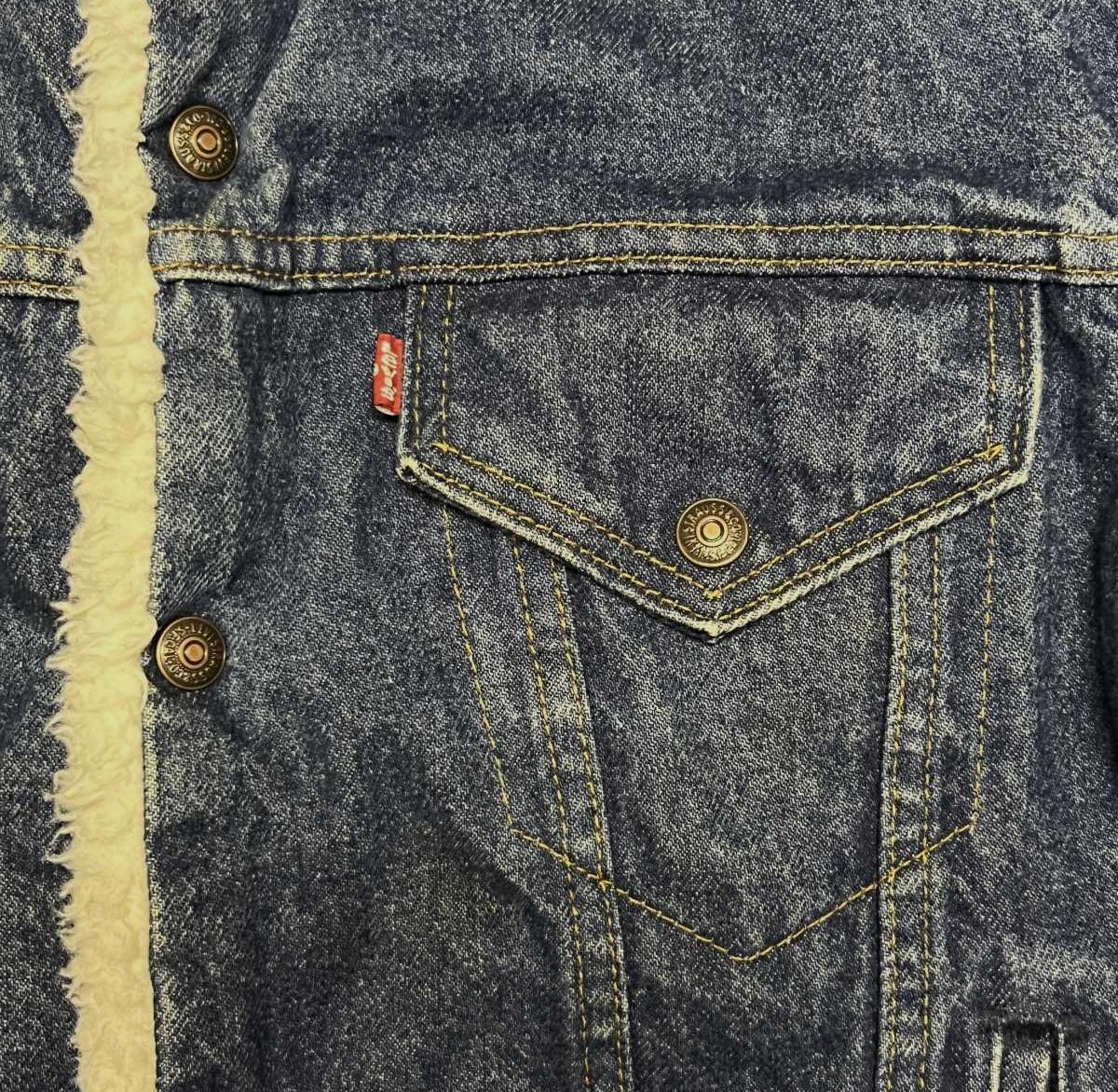 画像: 80'S LEVIS 70608 裏地ボア付き デニムジャケット インディゴ USA製 (VINTAGE)