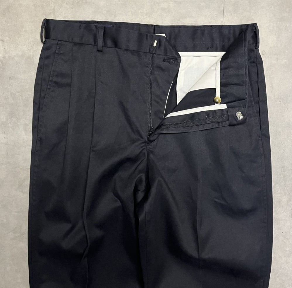 画像: 90'S LANDS' END ツープリーツ チノパンツ ブラック USA製 (MINT CONDITION)
