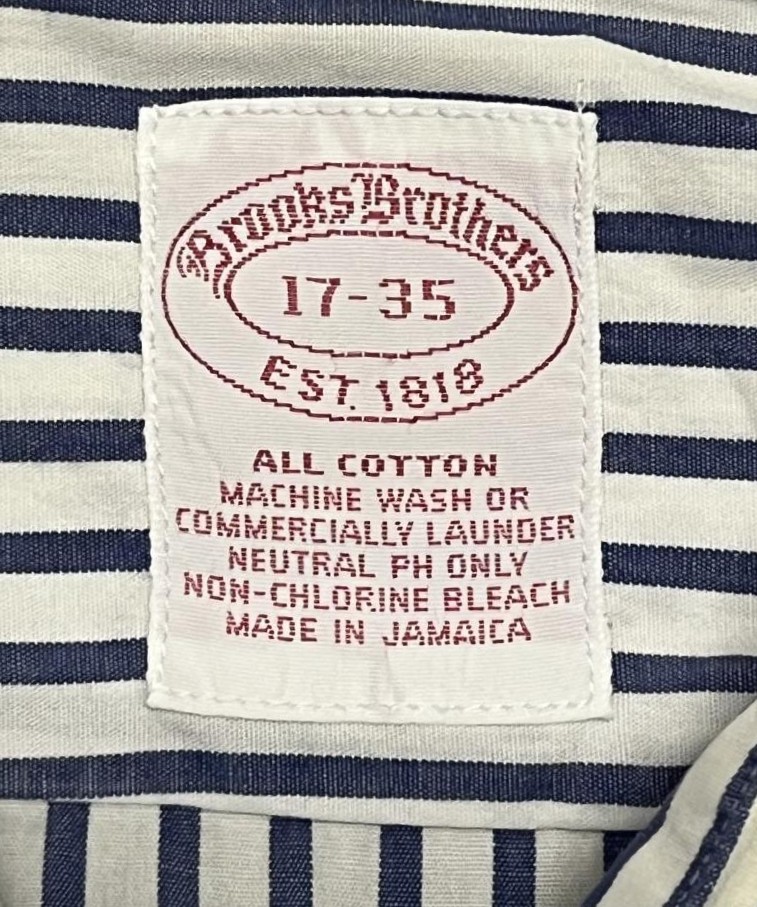 画像2: 90'S BROOKS BROTHERS ポプリン BDシャツ ストライプ ジャマイカ製 (VINTAGE)