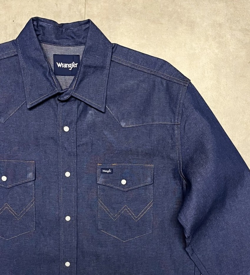 画像: 00'S WRANGLER "MS7011D" デニム ウエスタンシャツ インディゴ (DEADSTOCK)
