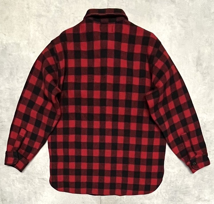 画像3: 80'S LL Bean "MAINE GUIDE SHIRT" ウールシャツ チェック柄 USA製 (VINTAGE)