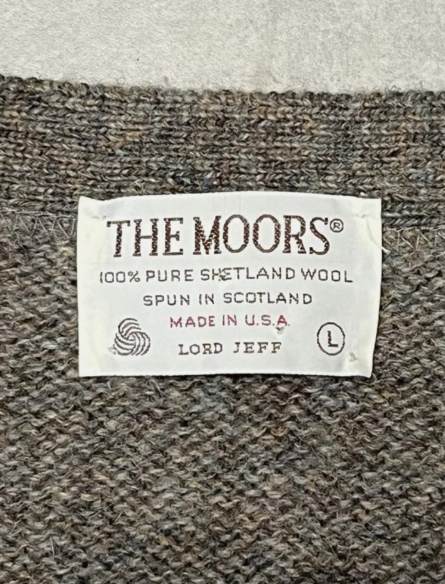 画像2: 80'S LORD JEFF "THE MOORS" スコットランド製シェットランドウール ニットベスト ブラウンミックス USA製 (VINTAGE) 