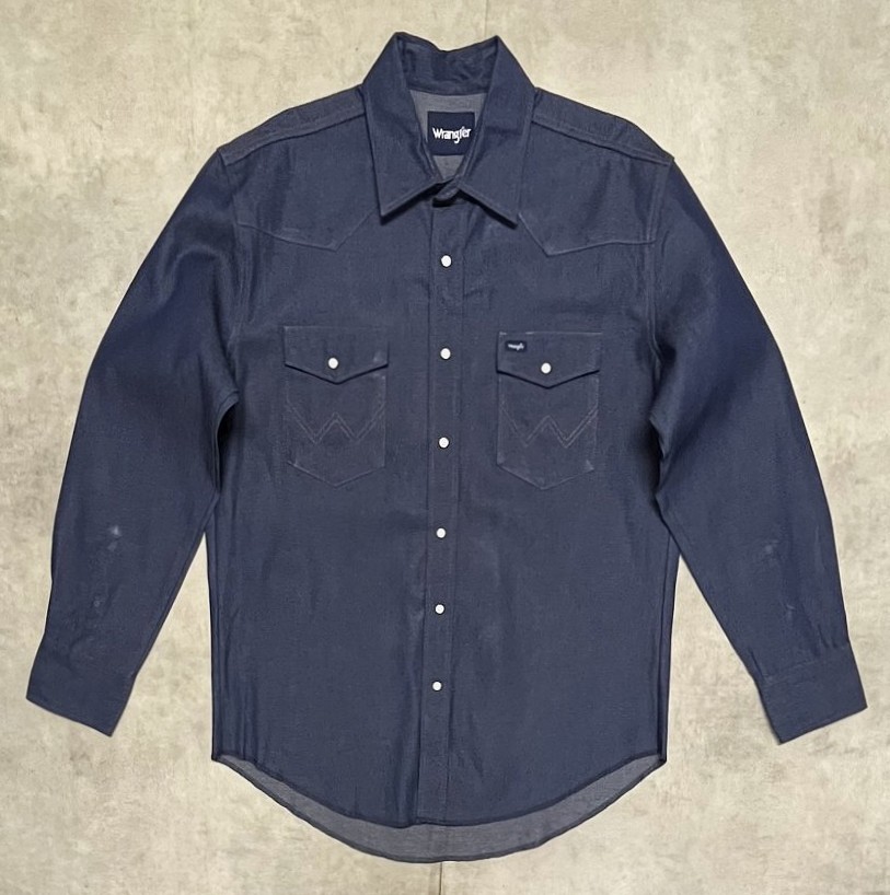 画像1: 00'S WRANGLER "MS7011D" デニム ウエスタンシャツ インディゴ (DEADSTOCK)