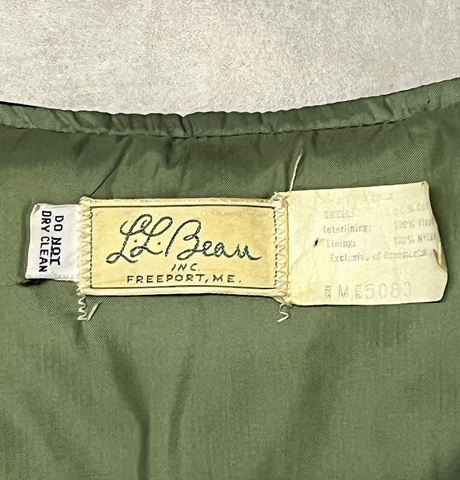 画像2: 60'S LL Bean 筆記体タグ 中綿入り ハンティングベスト カモ (VINTAGE)
