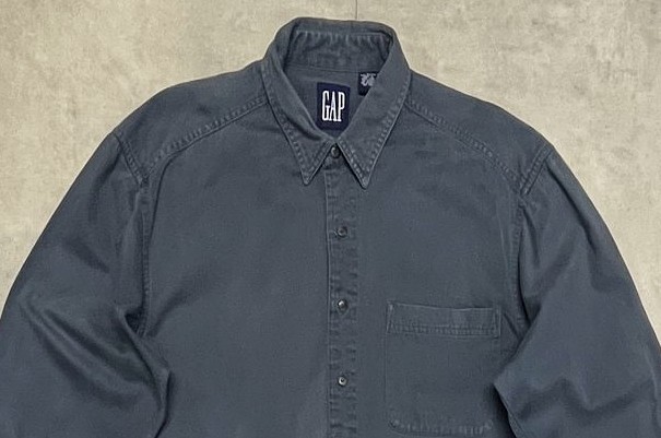 画像: 90'S GAP 旧タグ ツイルシャツ ブルー (VINTAGE)