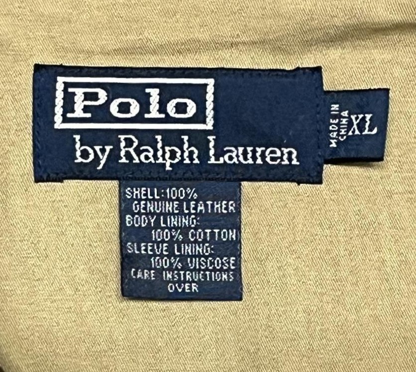 画像2: 90'S RALPH LAUREN チンスト付き 裏地付き レザー ドリズラージャケット ブラウン (VINTAGE)