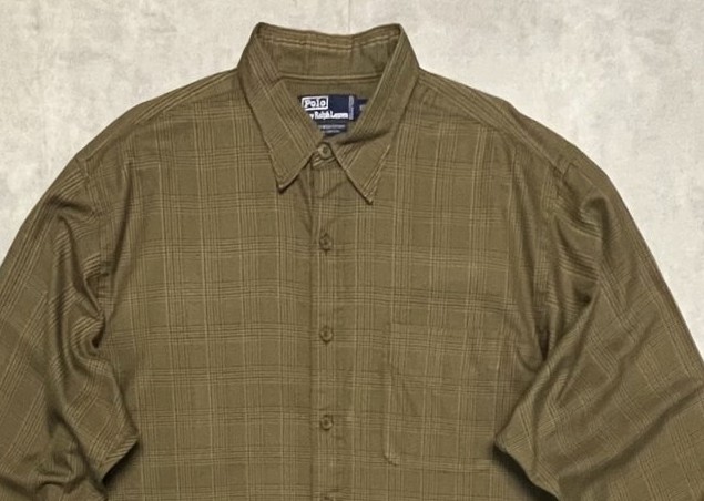 画像: 90'S RALPH LAUREN "CHATFIELD SPORT" ロゴ無し レギュラーカラーシャツ チェック柄 (VINTAGE)